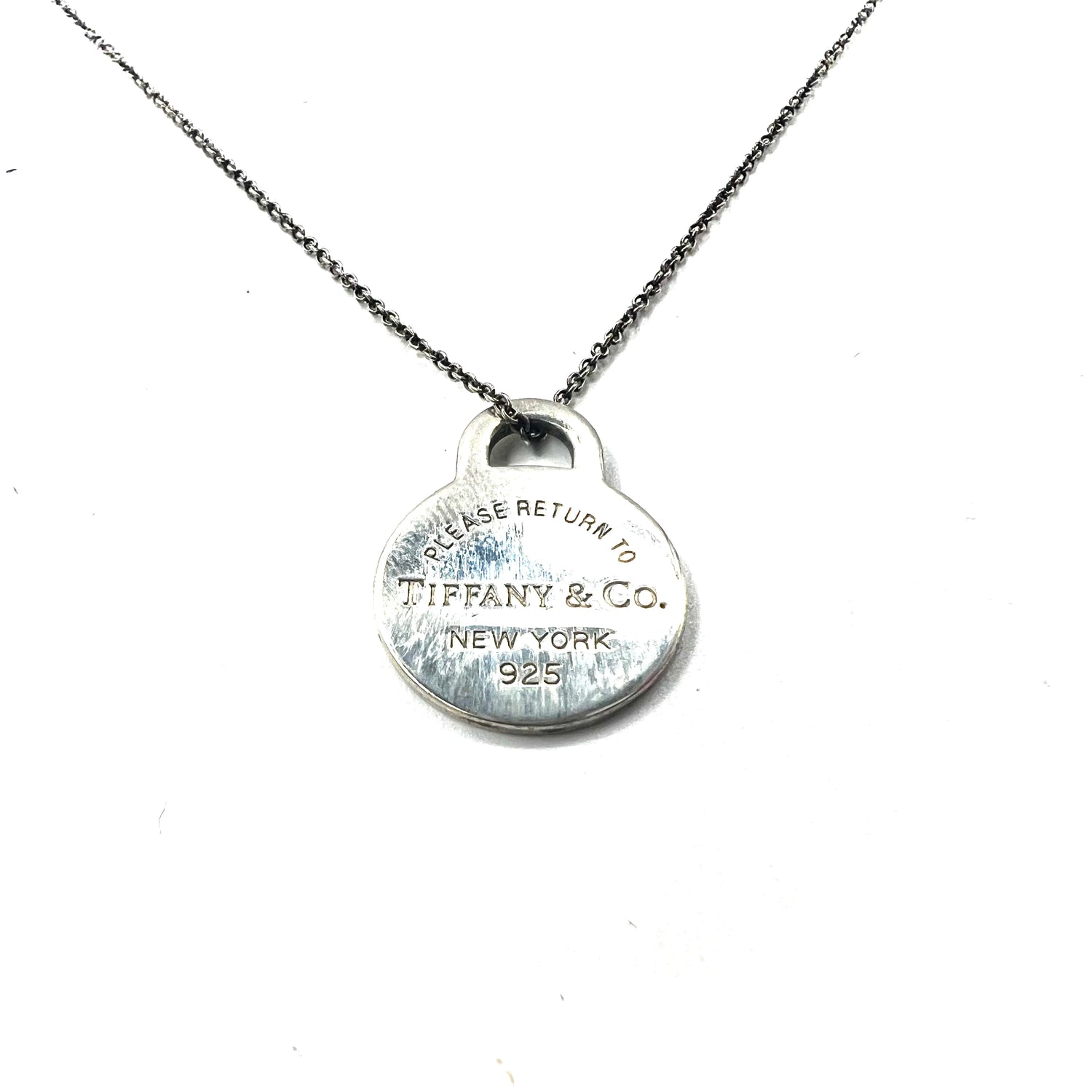 Return to tiffany round 2025 tag necklace