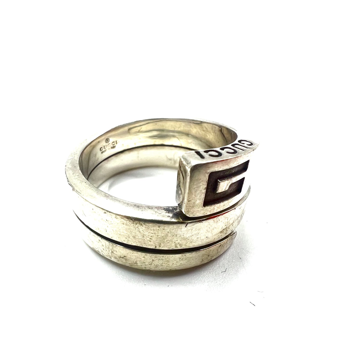 GUCCI Spiral Snake G Logo Ring #15 Silver 925 Silver SPIRAL G Ring