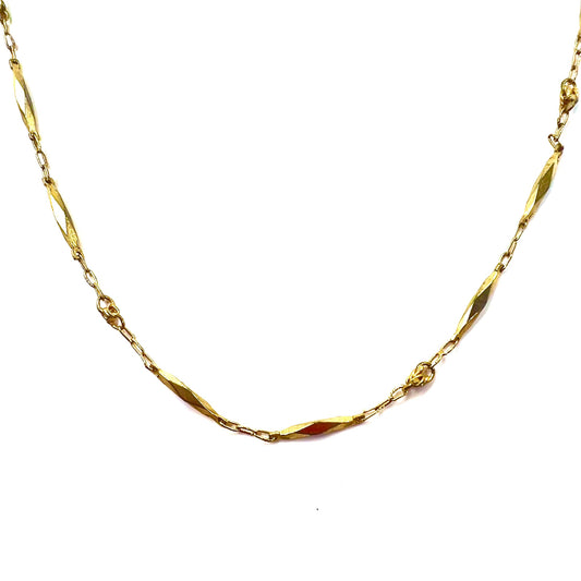 Vintage Gold Necklaces ネックレス 切子チェーン ゴールド K18GF ヴィンテージ