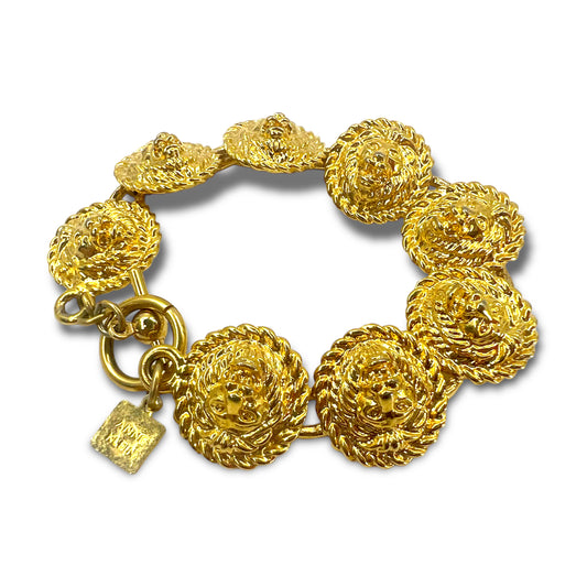 日本然リトテ-古着オンライン-ANNE KLEIN ヴィンテージ ブレスレット ゴールド ライオン-Anne Klein Vintage Bracelet Gold Lion