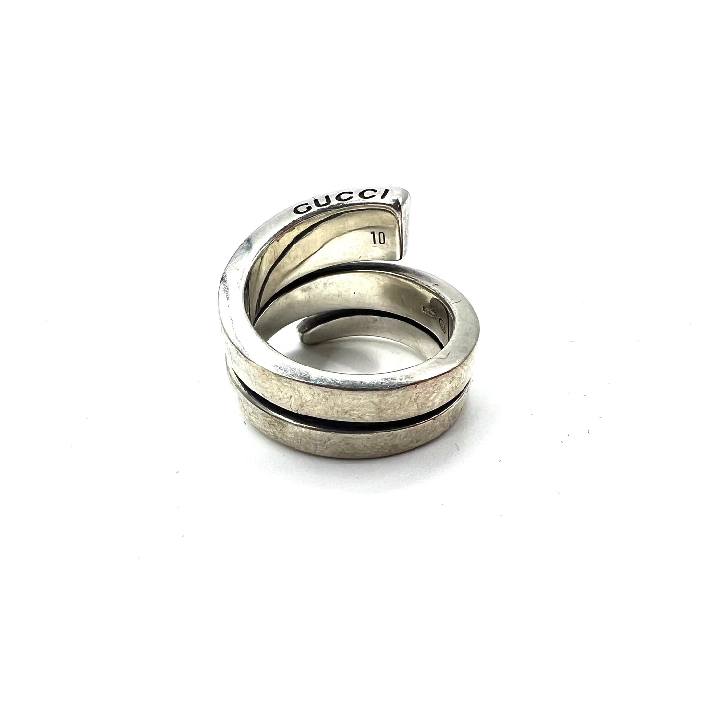 GUCCI Spiral Snake G Logo Ring #10 Silver 925 Silver SPIRAL G Ring Italian  Made