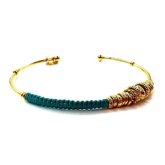 日本然リトテ-古着オンライン-GAS BIJOUX ブレスレット バングル ゴールド ブルー-GAS BIJOUX Bracelet Bangle Gold Blue