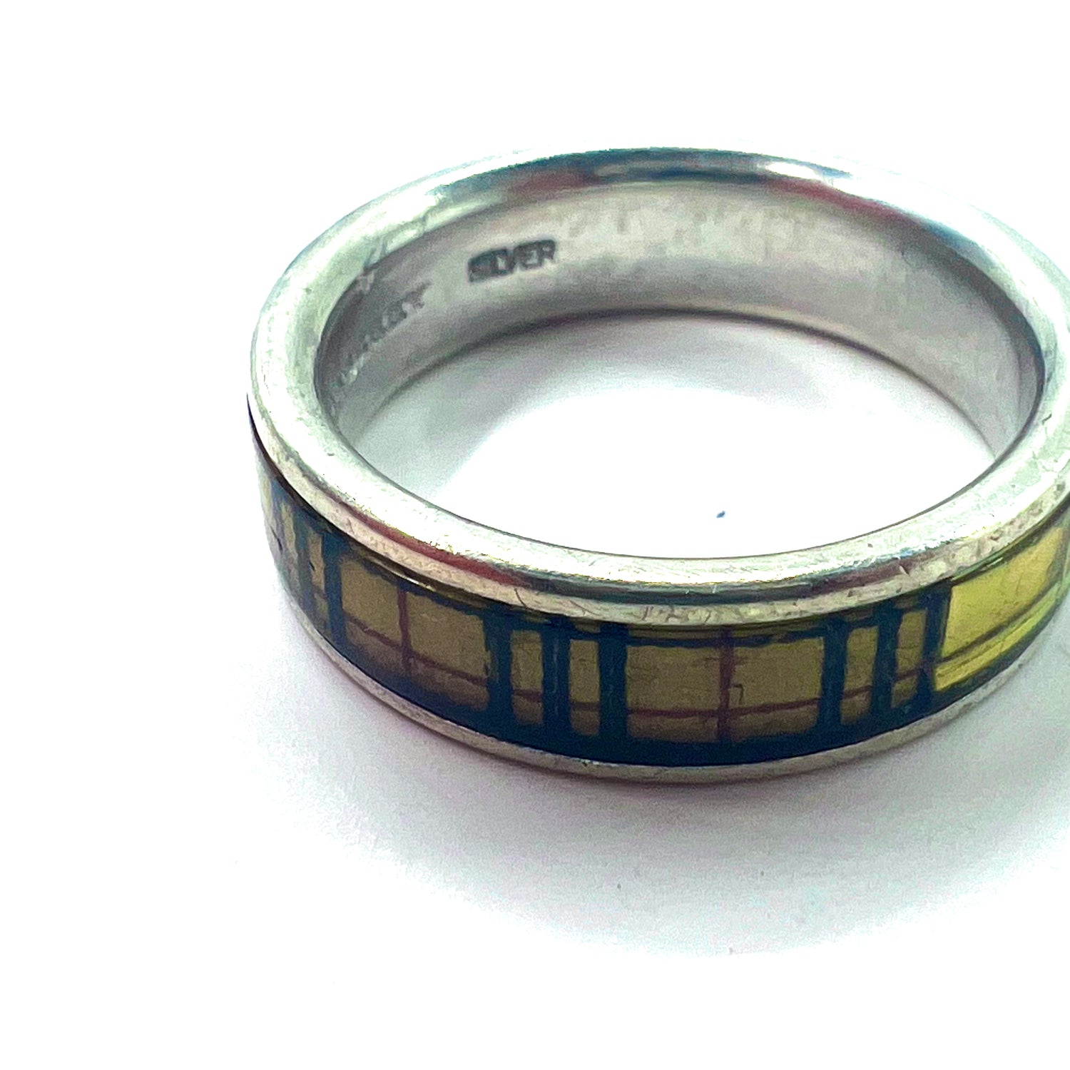 Burberry Silver Ring #11 Beige CHECKED SILVER – 日本然リトテ