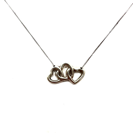 日本然リトテ-古着オンライン-TIFFANY & CO. トリプル オープンハート ネックレス ペンダント SILVER 925 シルバー-TIFFANY & Co. Triple Open Heart Necklace Pendant Silver 925 Silver