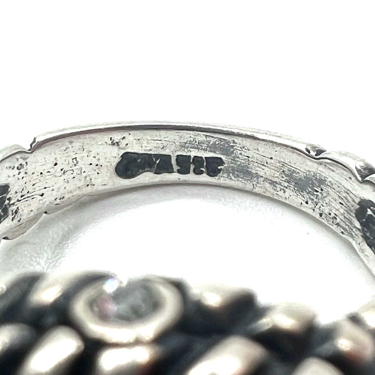 Vintage Silver Ring シルバー カラーストーンリング 指輪 12号 レッド SILVER 925