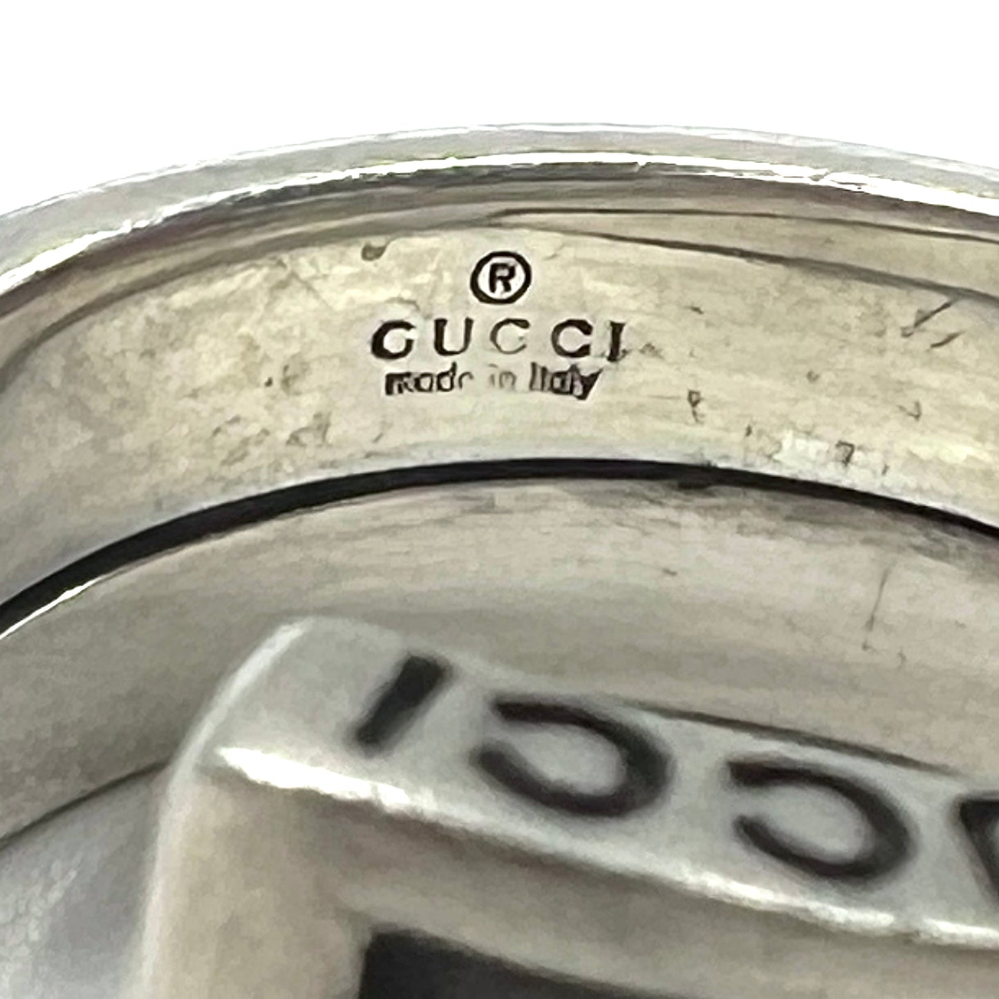 GUCCI スパイラル スネーク Gロゴ リング 指輪 15号 SILVER 925 シルバー SPIRAL G RING イタリア製