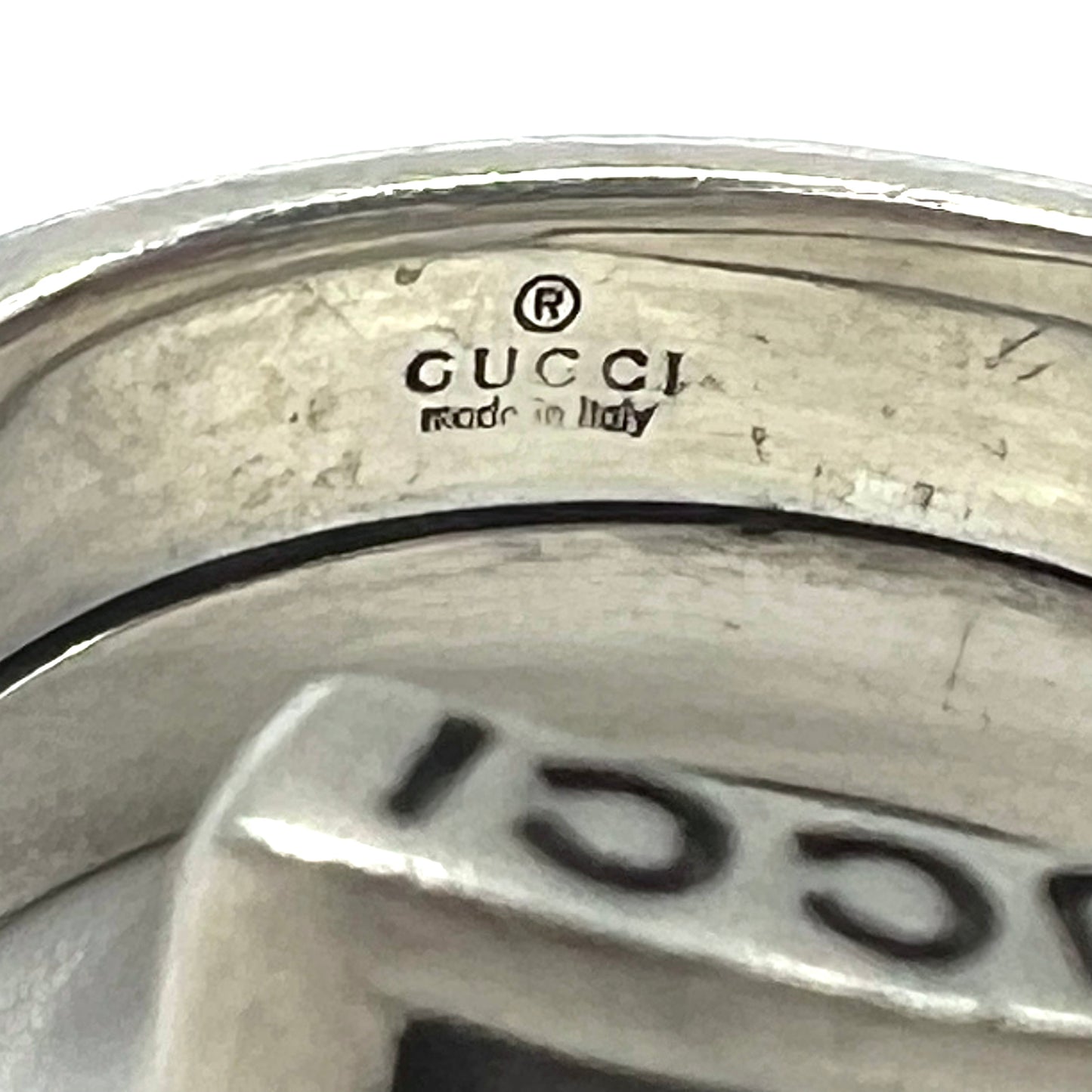 GUCCI Spiral Snake G Logo Ring #15 Silver 925 Silver SPIRAL G Ring