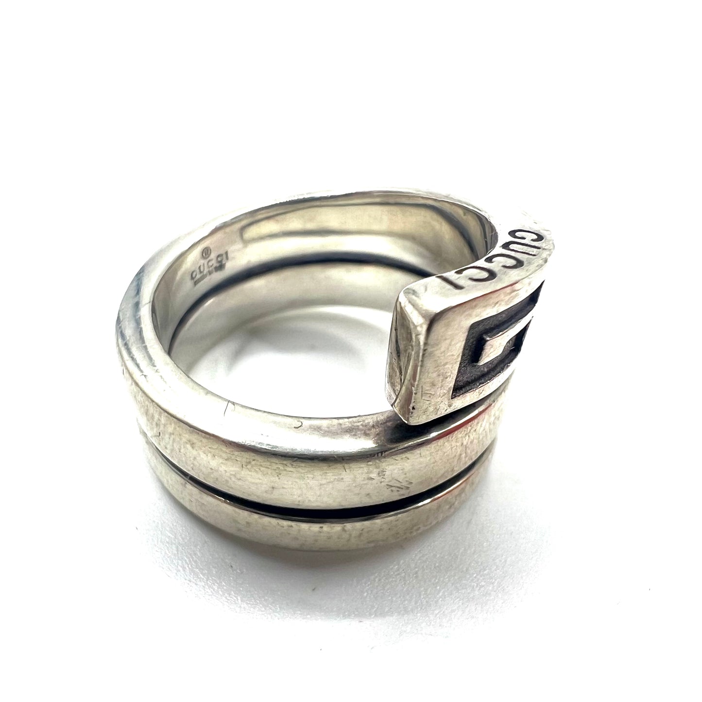 GUCCI Spiral Snake G Logo Ring #10 Silver 925 Silver SPIRAL G Ring 