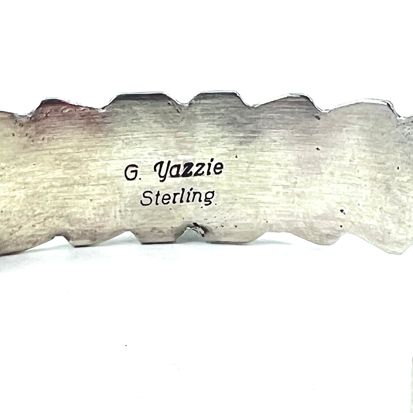 Vintage Navajo Indian Bracelet ナバホ族 インディアンジュエリー バングル G. Yazzie作 ターコイズ STERLING シルバー