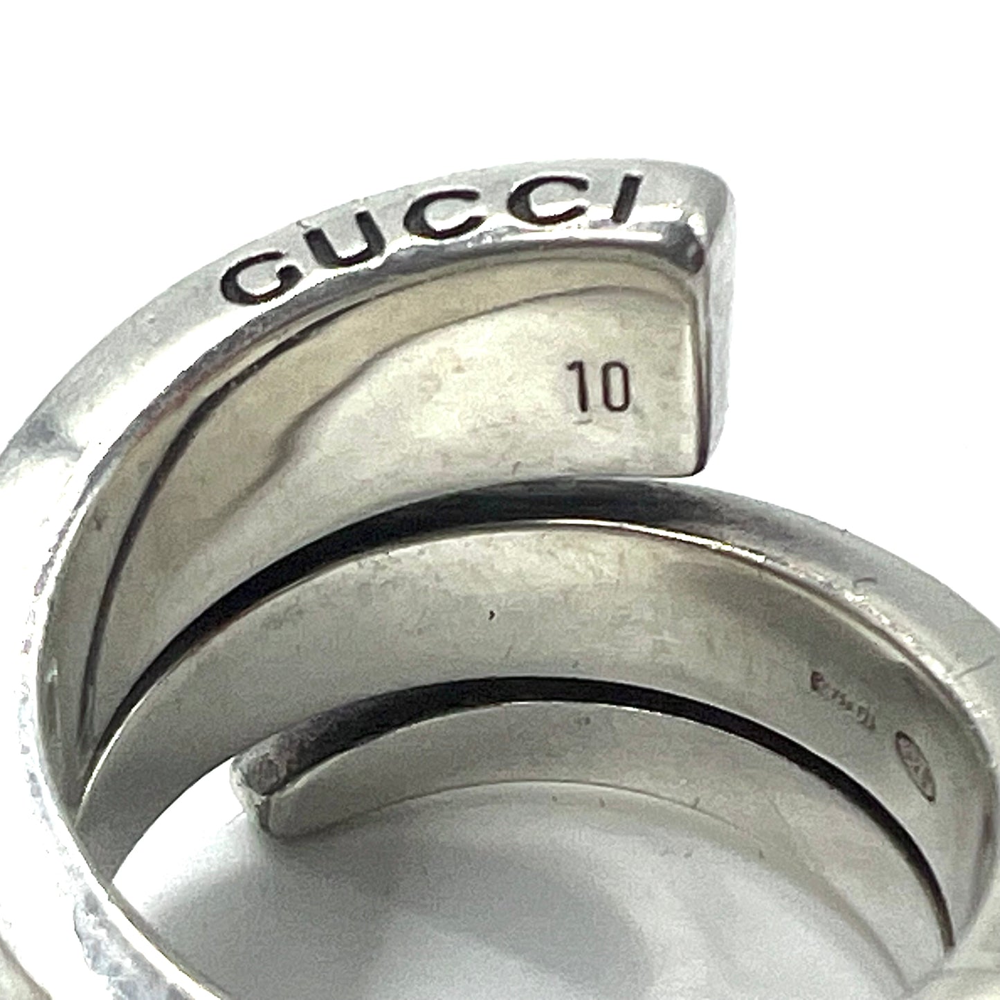 GUCCI スパイラル スネーク Gロゴ リング 指輪 10号 SILVER 925 シルバー SPIRAL G RING イタリア製