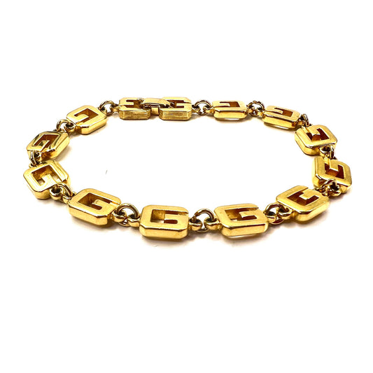 日本然リトテ-古着オンライン-GIVENCHY ブレスレット Gロゴ ゴールド ヴィンテージ オールド-GIVENCHY bracelet G logo gold vintage