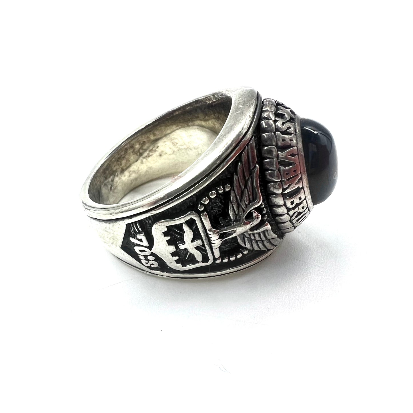 USAF College Ring No. 15 Silver Silver 925 Black Onyx SEVEN BRIDGE