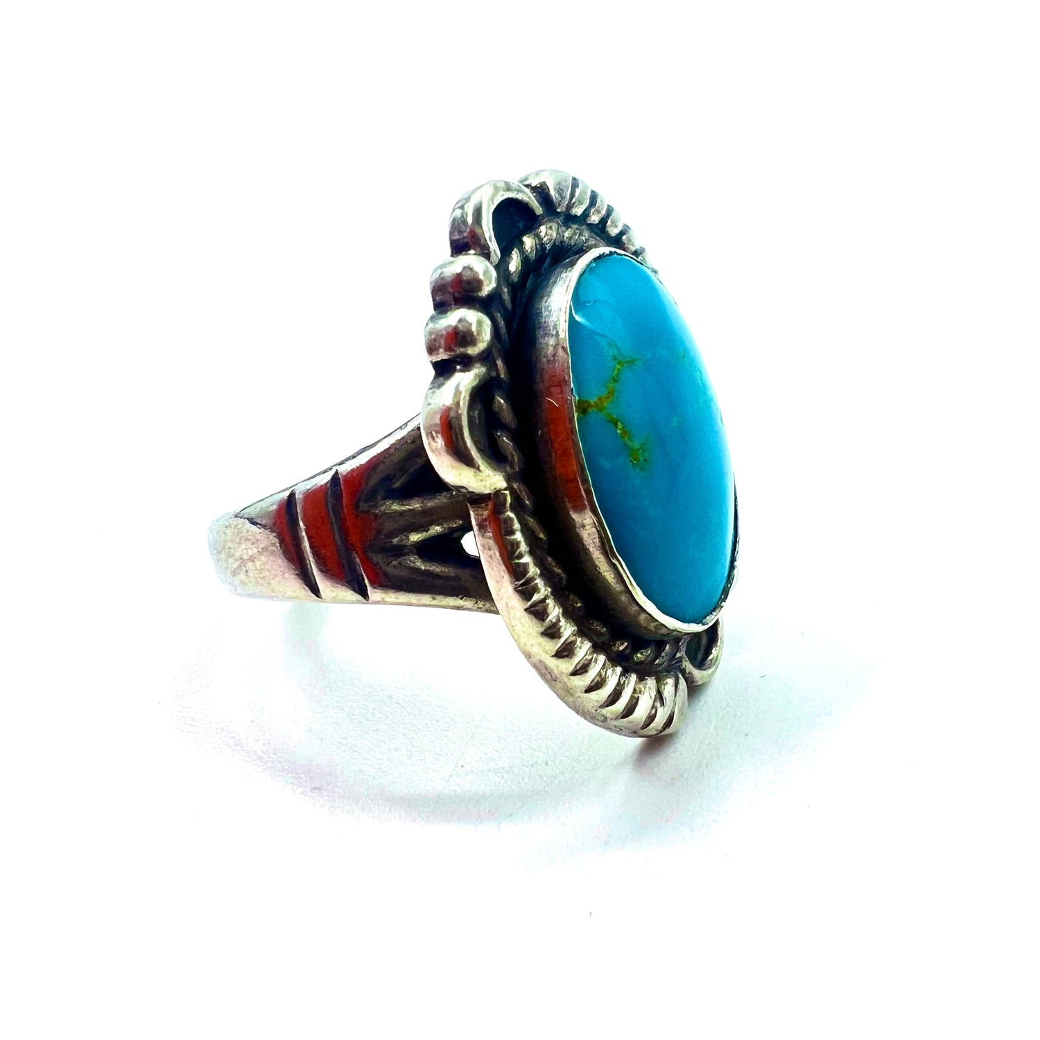 Vintage Navajo Turquoise Ring Indian Jewelry Nabaho Turquois Ring ...