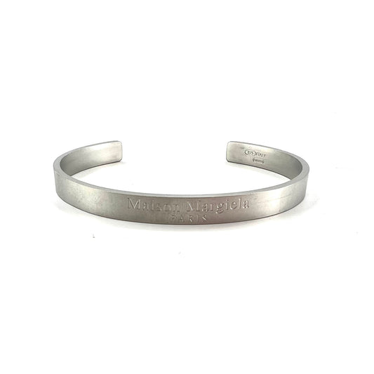 日本然リトテ-古着オンライン-Maison Margiela シルバー ロゴ カフブレスレット バングル SILVER 925 イタリア製-Maison Margiela Silver Logo Cuff Bracelet Bangle Silver 925 Italian MADE