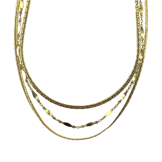 日本然リトテ-古着オンライン-Vintage Gold Chain Necklaces 3連 ゴールドチェーンネックレス 68cm-Vintage Gold Chain Necklaces 3 consecutive gold chain necklace 68cm