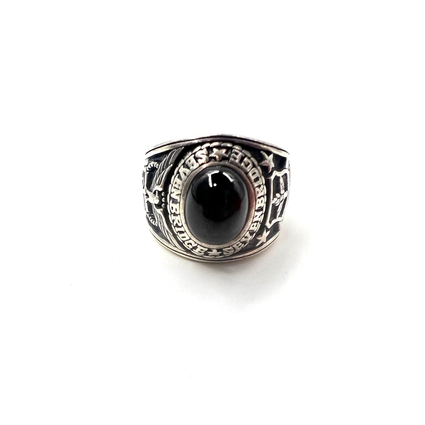 USAF College Ring No. 15 Silver Silver 925 Black Onyx SEVEN BRIDGE 