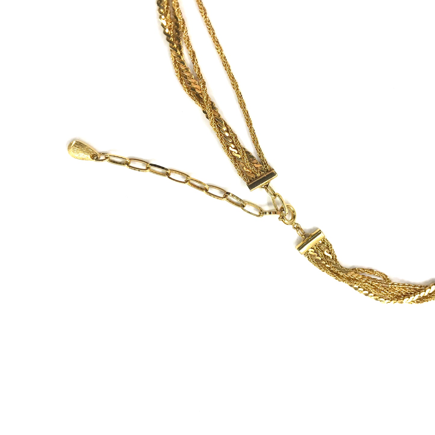 VINTAGE Gold Chain Necklaces 5連 ゴールドチェーンネックレス 73cm 喜平 ロープチェーン