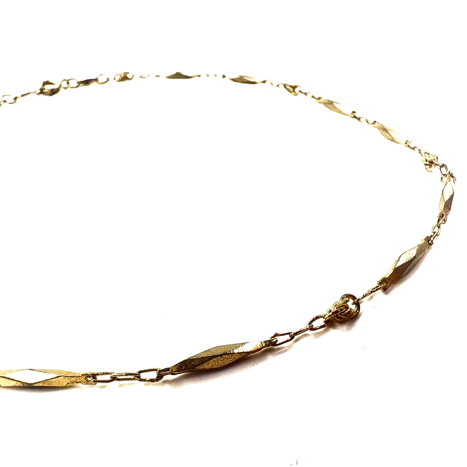 Vintage Gold Necklaces ネックレス 切子チェーン ゴールド K18GF