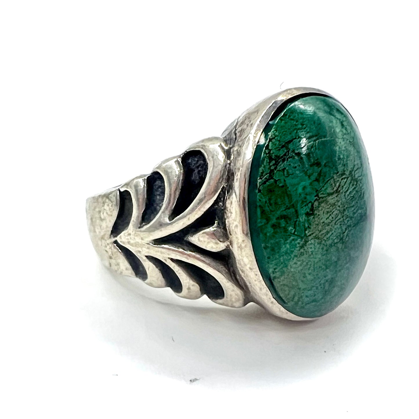 Vintage Indian Jewelry Turquoise Ring インディアンジュエリー ターコイズリング 指輪 17号 SILVER 925 グリーンターコイズ