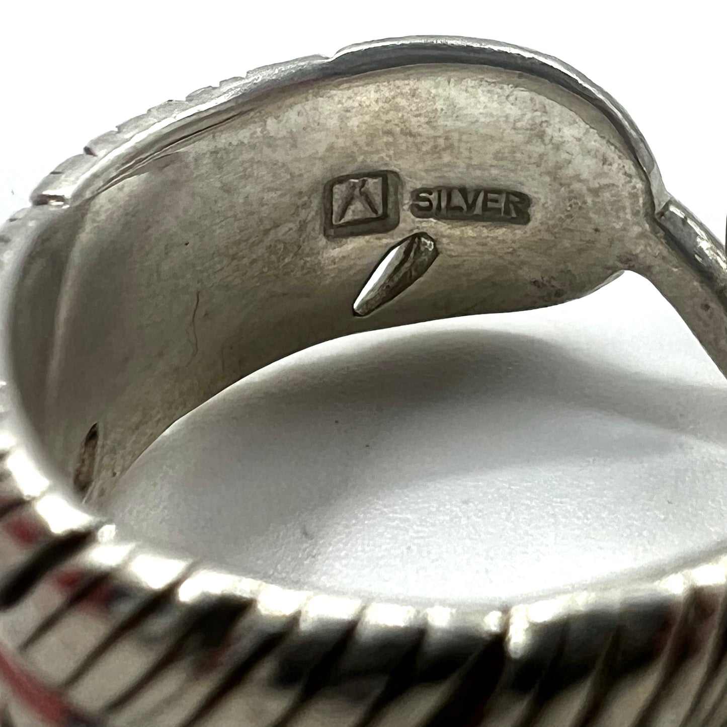 Silver Feather Ring オープン フェザーリング 指輪 14号 シルバー