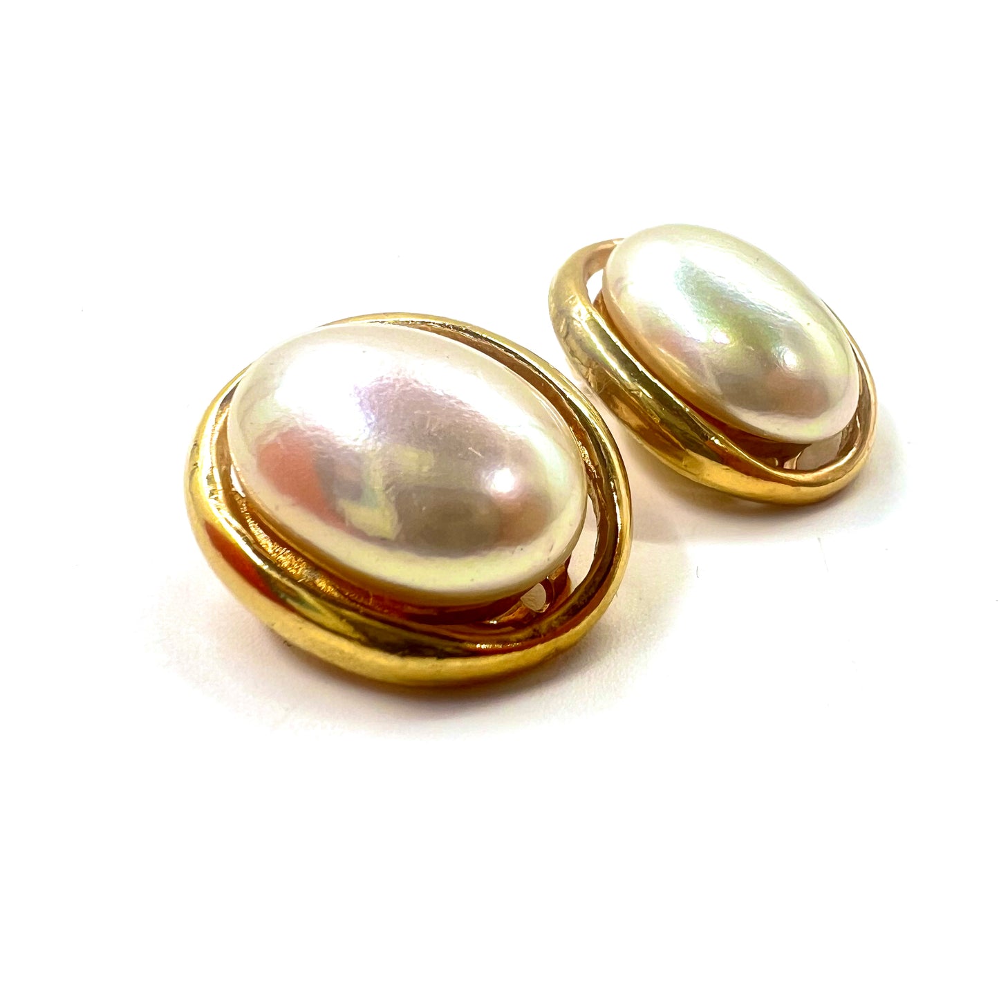 Vintage Gold Earring レトロ イヤリング ゴールド フェイクパール