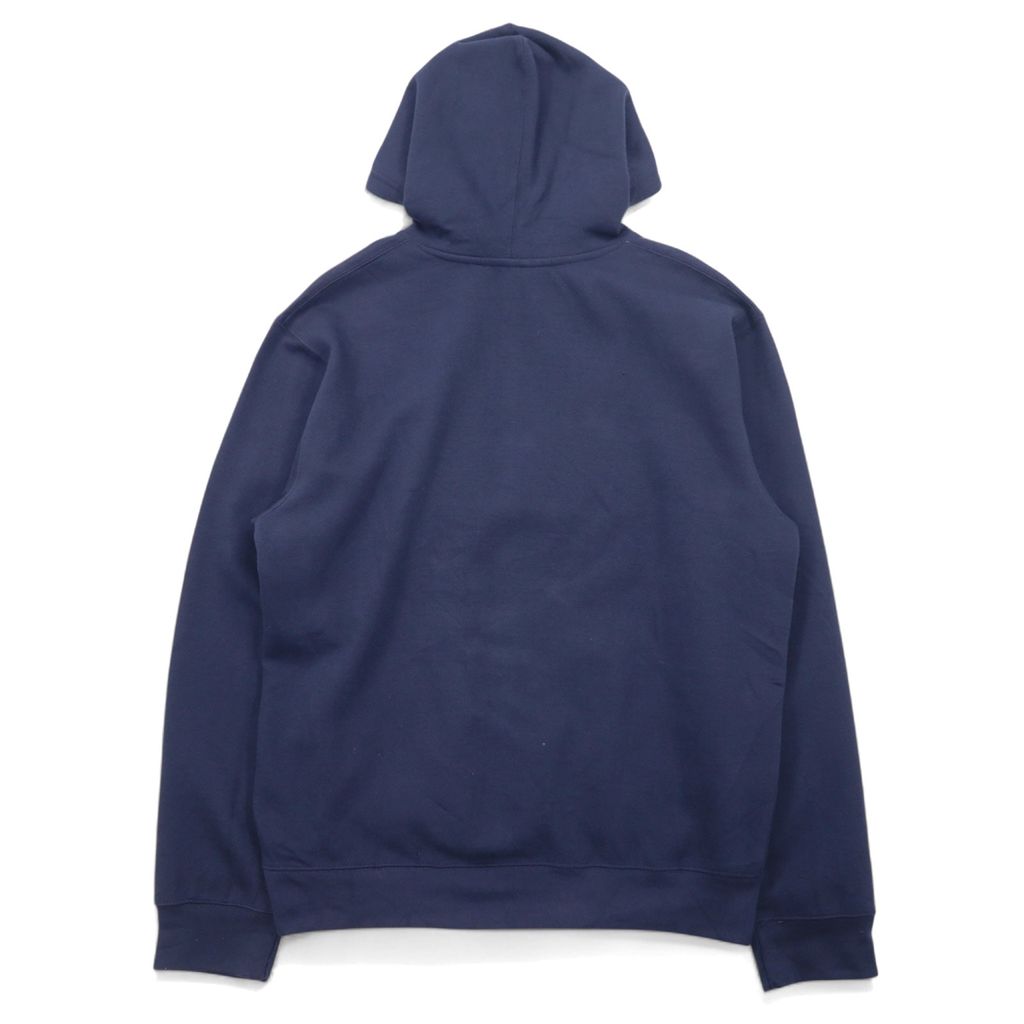 NIKE プルオーバーパーカー L ネイビー コットン 裏起毛 スウッシュロゴ JUST DO IT HOODIE 928717-451 未使用品