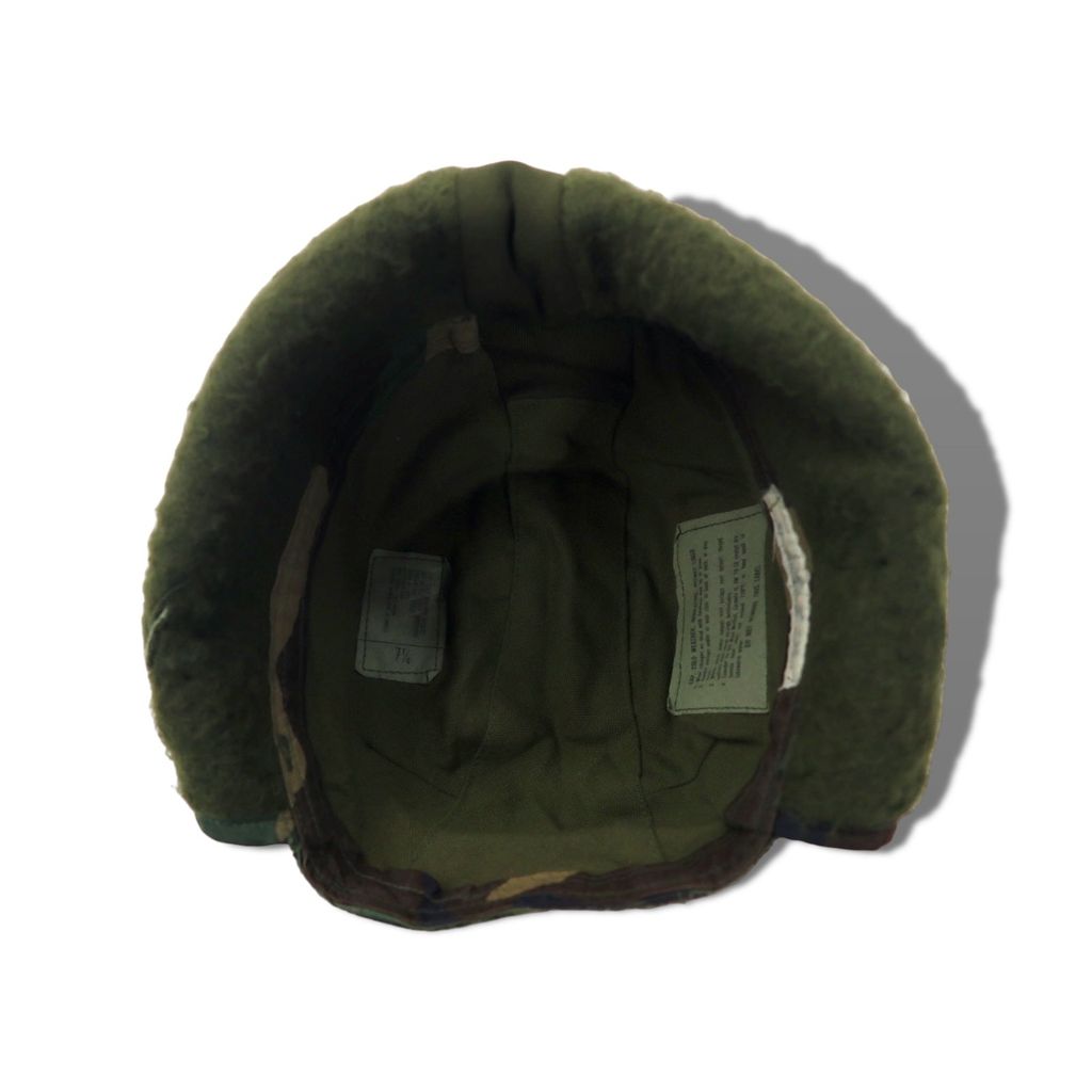 US ARMY 米軍 フライトキャップ ヘルメットライナーキャップ M-65 57.7cm カーキ カモフラ コットン ミリタリー CAP COLD WEATHER INSULATING HELMET LINER WOODLAND CAMOUFLAGE 8415-01-099-7846 PROTECTIVE APPAREL CORP OF AMERICA