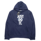 日本然リトテ-古着オンライン-NIKE プルオーバーパーカー L ネイビー コットン 裏起毛 スウッシュロゴ JUST DO IT HOODIE 928717-451 未使用品-NIKE Pullover Hoodie L Navy Cotton brushed lining Swoosh Logo JUST DO IT HOODIE 928717-451 Unused