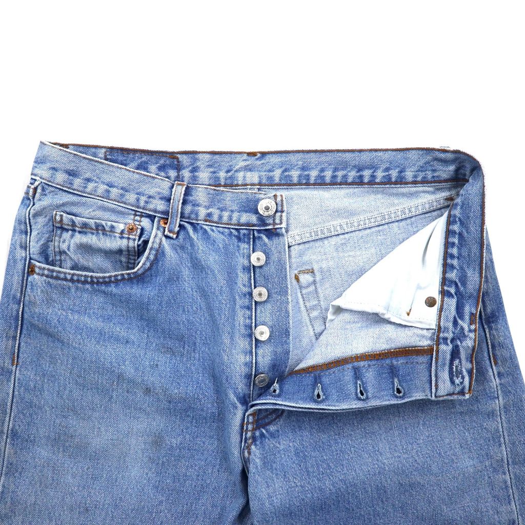 Levi's 90s USA made 501 denim pants size 32 blue cotton button fly button back 524 501-0125
