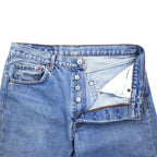 Levi's 90s USA made 501 denim pants size 32 blue cotton button fly button back 524 501-0125