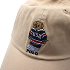 POLO RALPH LAUREN ポロベア ベースボールキャップ ONE ベージュ コットン ロゴ刺繍 710548524004 BSR 未使用品