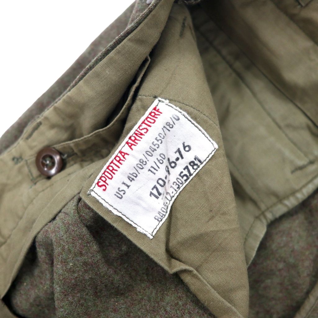 60年代 German Military ドイツ軍 WWII カーゴパンツ M カーキ ウール ミリタリー 8405-12-1305781 SPORTRA ARNSTORF
