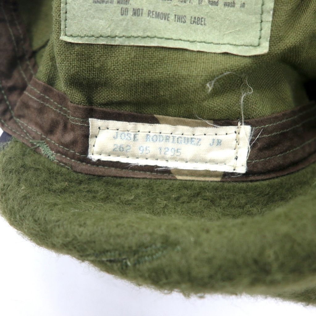 US ARMY 米軍 フライトキャップ ヘルメットライナーキャップ M-65 57.7cm カーキ カモフラ コットン ミリタリー CAP COLD WEATHER INSULATING HELMET LINER WOODLAND CAMOUFLAGE 8415-01-099-7846 PROTECTIVE APPAREL CORP OF AMERICA