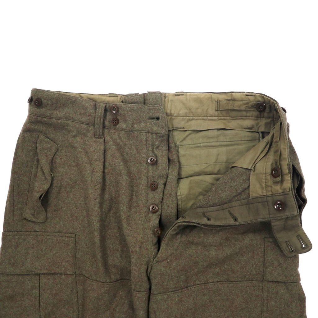 60年代 German Military ドイツ軍 WWII カーゴパンツ M カーキ ウール ミリタリー 8405-12-1305781 SPORTRA ARNSTORF