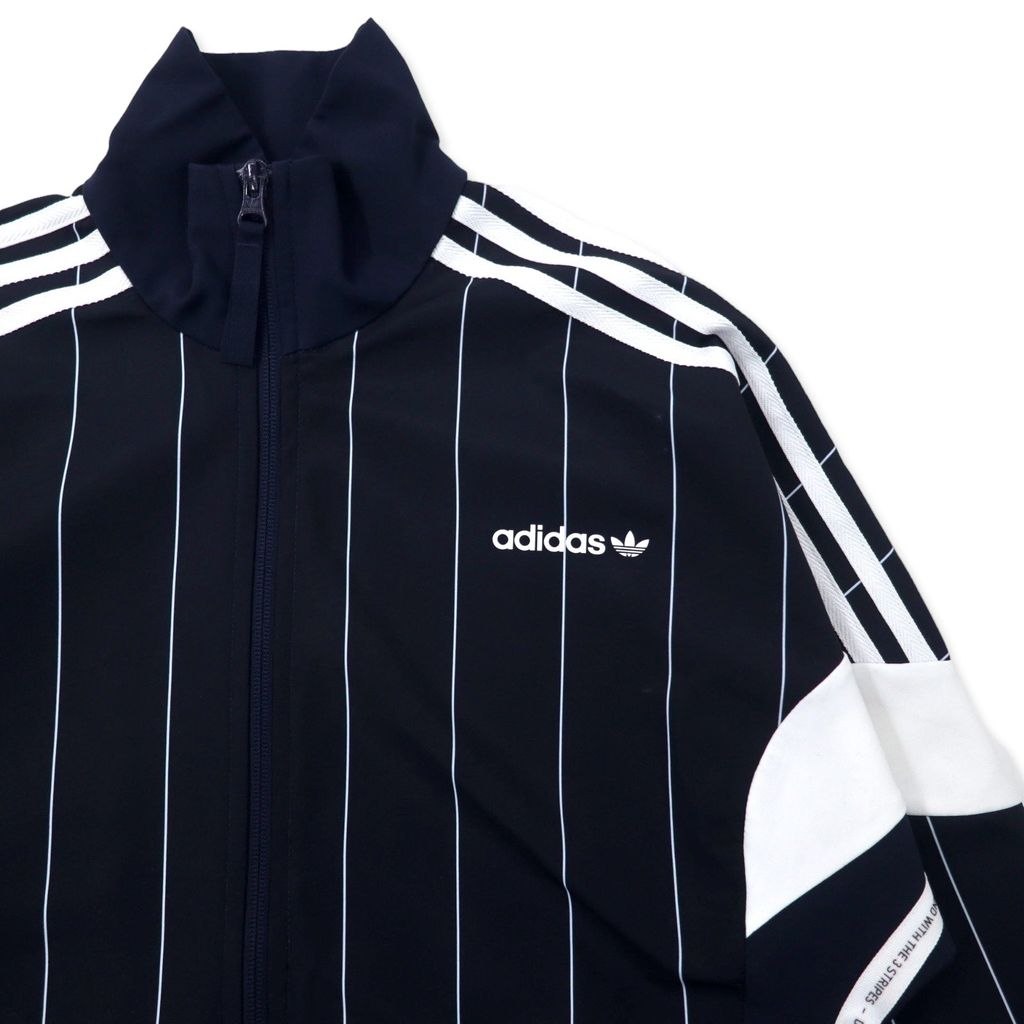 adidas originals チャレンジャー トラックジャケット ジャージ セットアップ M ネイビー ピンストライプ ポリエステル トレフォイルロゴ 3ストライプス TKO Pinstripe Challenger 84 JKT BK2231 BQ3121