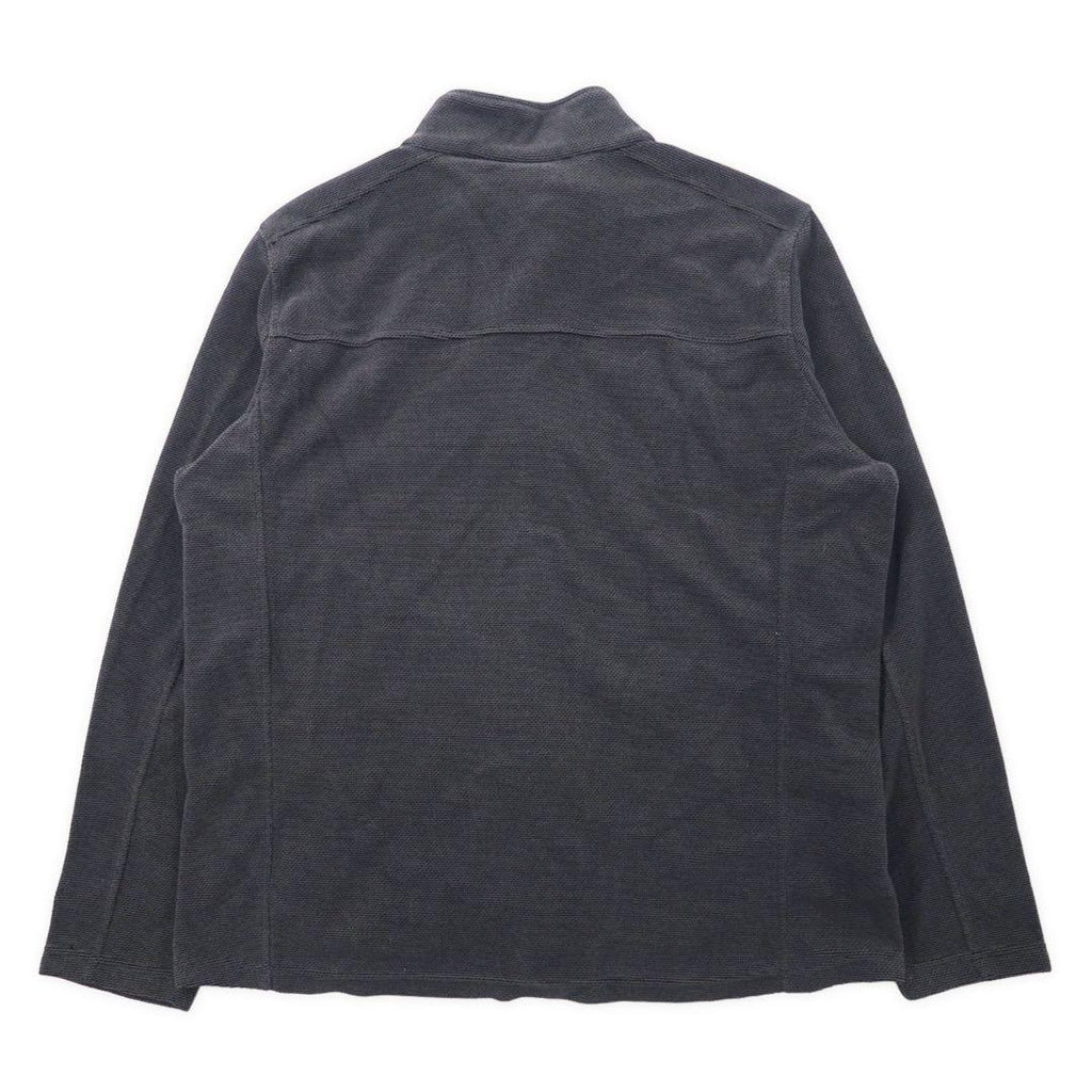 GERRY Full-Zip Thermal Fleece Jacket XL Gray Polyester One Point Logo Embroidery Full-Zip Thermal Fleece Outdoor Jacket 1139586