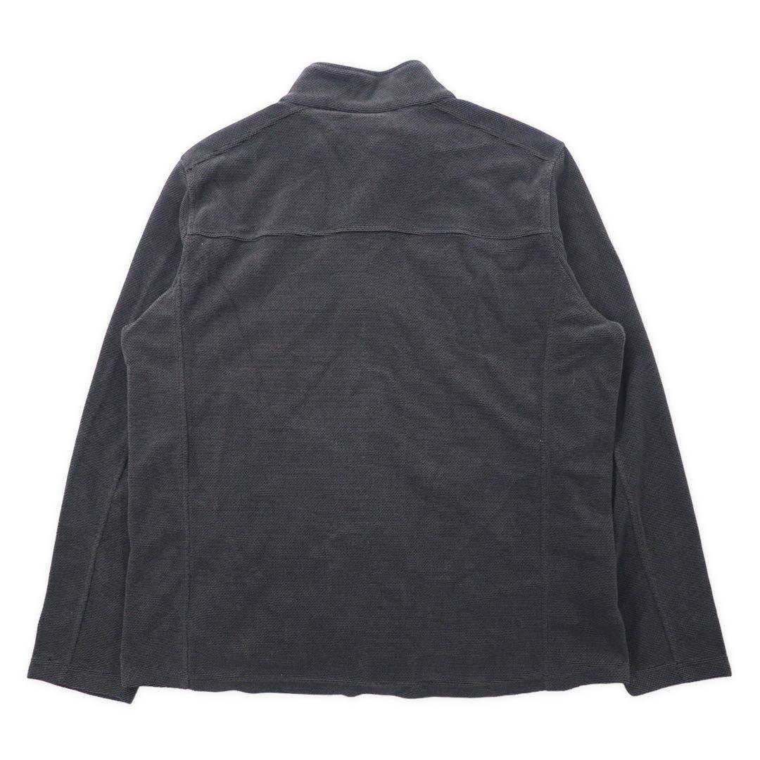 GERRY フルジップ サーマル フリースジャケット XL グレー ポリエステル ワンポイントロゴ刺繍 Full-Zip Thermal Fleece Outdoor Jacket 1139586