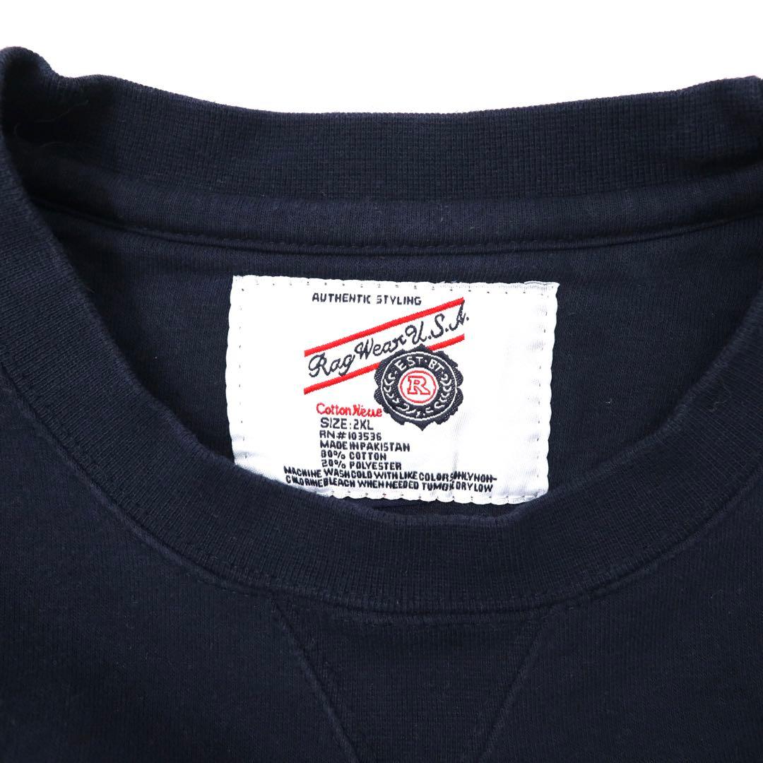 Rag Wear USA Big Size Printed Sweatshirt XXL Navy Cotton BIG COTTON Brushed Back Paki Cotton Key West FLORIDA Front V Made in Pakistan