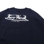 Rag Wear USA Big Size Printed Sweatshirt XXL Navy Cotton BIG COTTON Brushed Back Paki Cotton Key West FLORIDA Front V Made in Pakistan