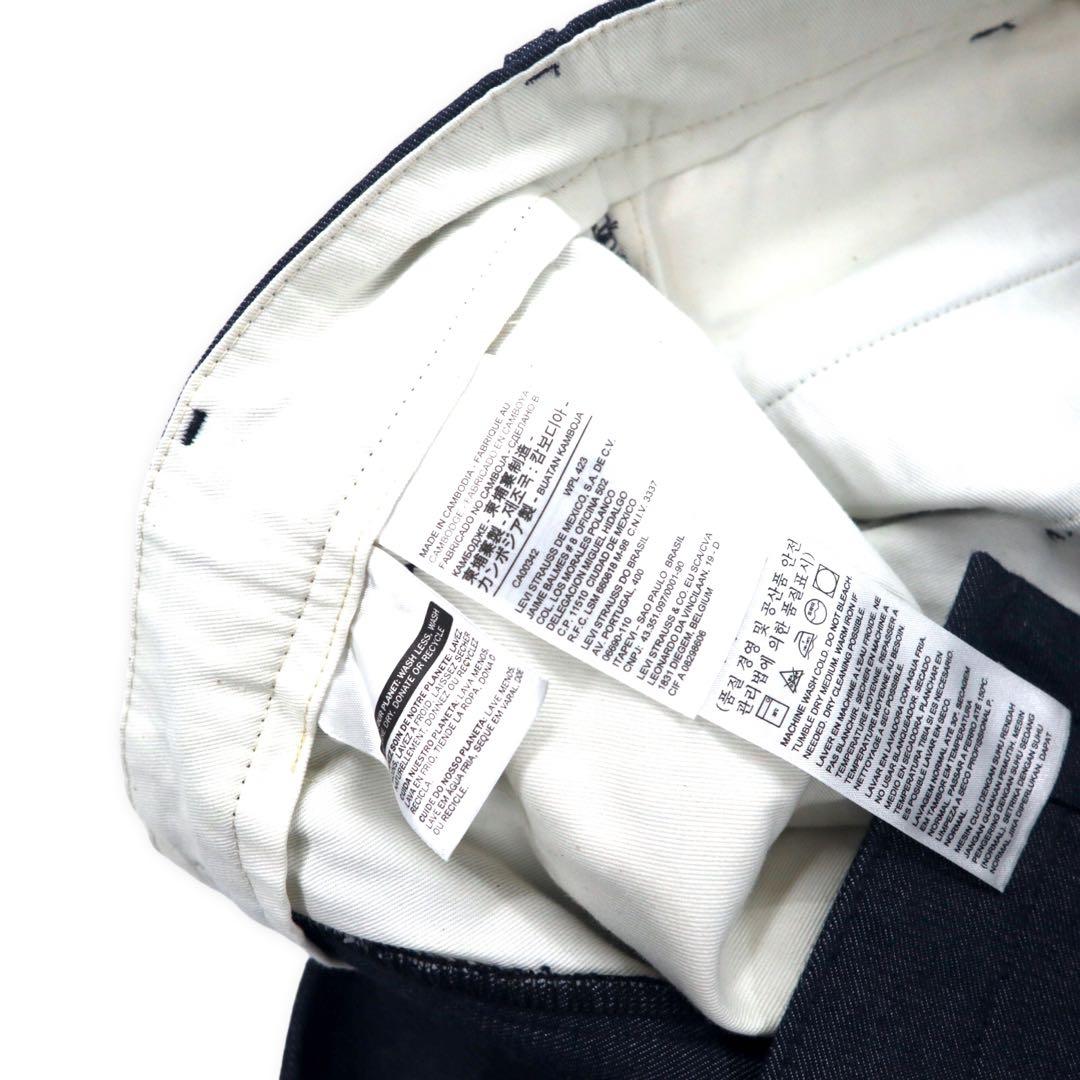 Levi's Cutoff Staple Cropped Wide Leg Chino Trousers Pants 28 Blue Navy STA-PREST CROPPED WIDE LEG CHINO 47873-0002