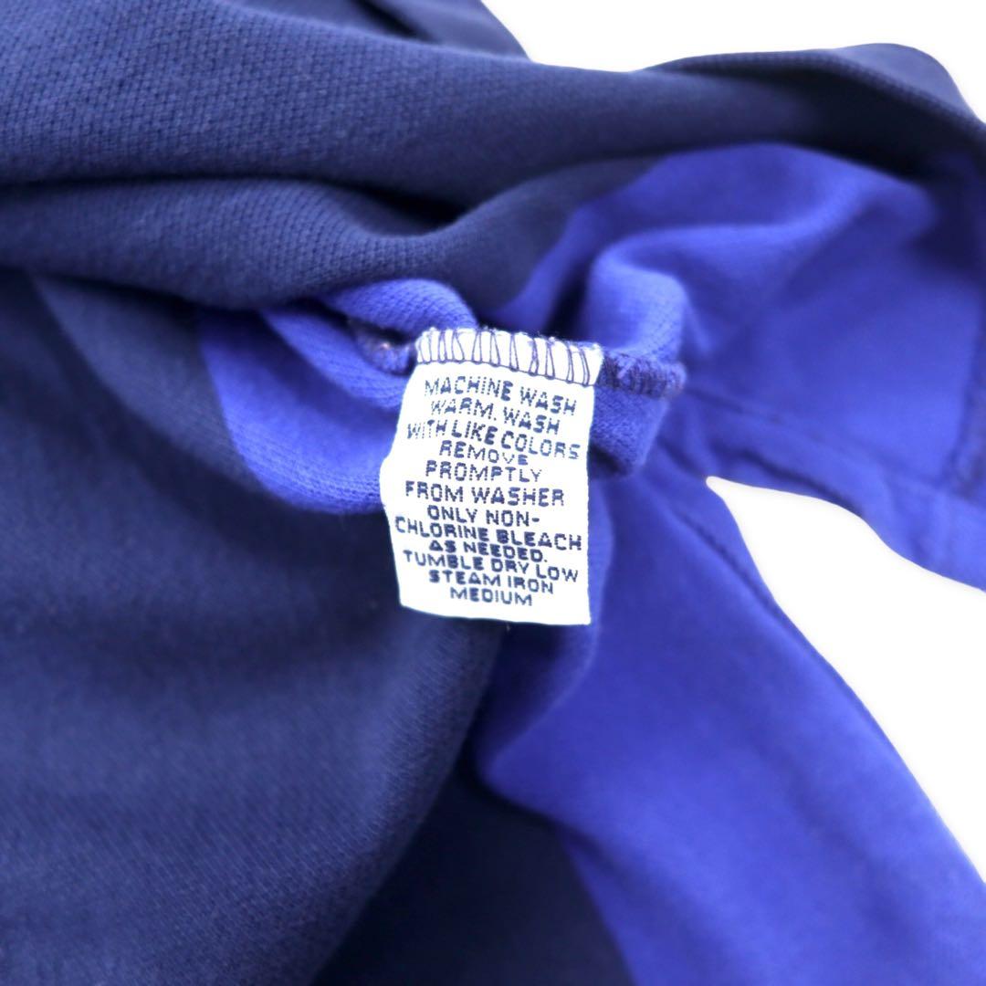 Polo by Ralph Lauren USA long sleeve polo shirt rugby shirt L navy blue striped cotton small pony embroidery big size