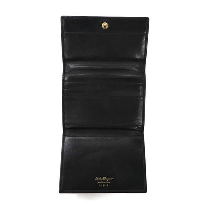 Salvatore Ferragamo 財布 ショルダーストラップ付属 ブラック レザー 22 5619 ヴァラリボン イタリア製