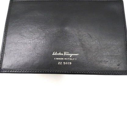 Salvatore Ferragamo 財布 ショルダーストラップ付属 ブラック レザー 22 5619 ヴァラリボン イタリア製