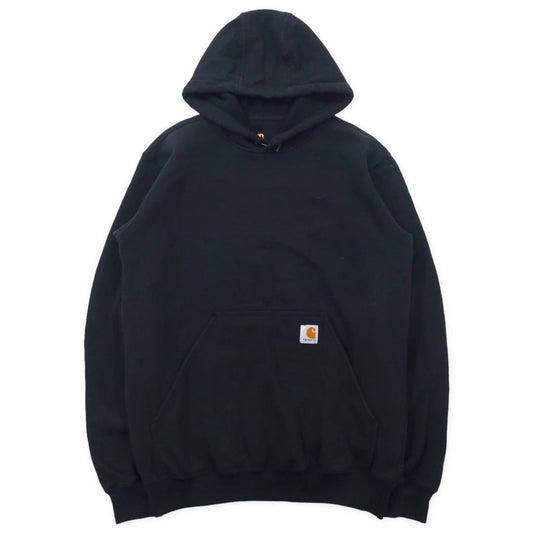 carhartt  ビッグサイズ プルオーバーパーカー S ブラック コットン 裏起毛 ORIGINAL FIT ホンジュラス製