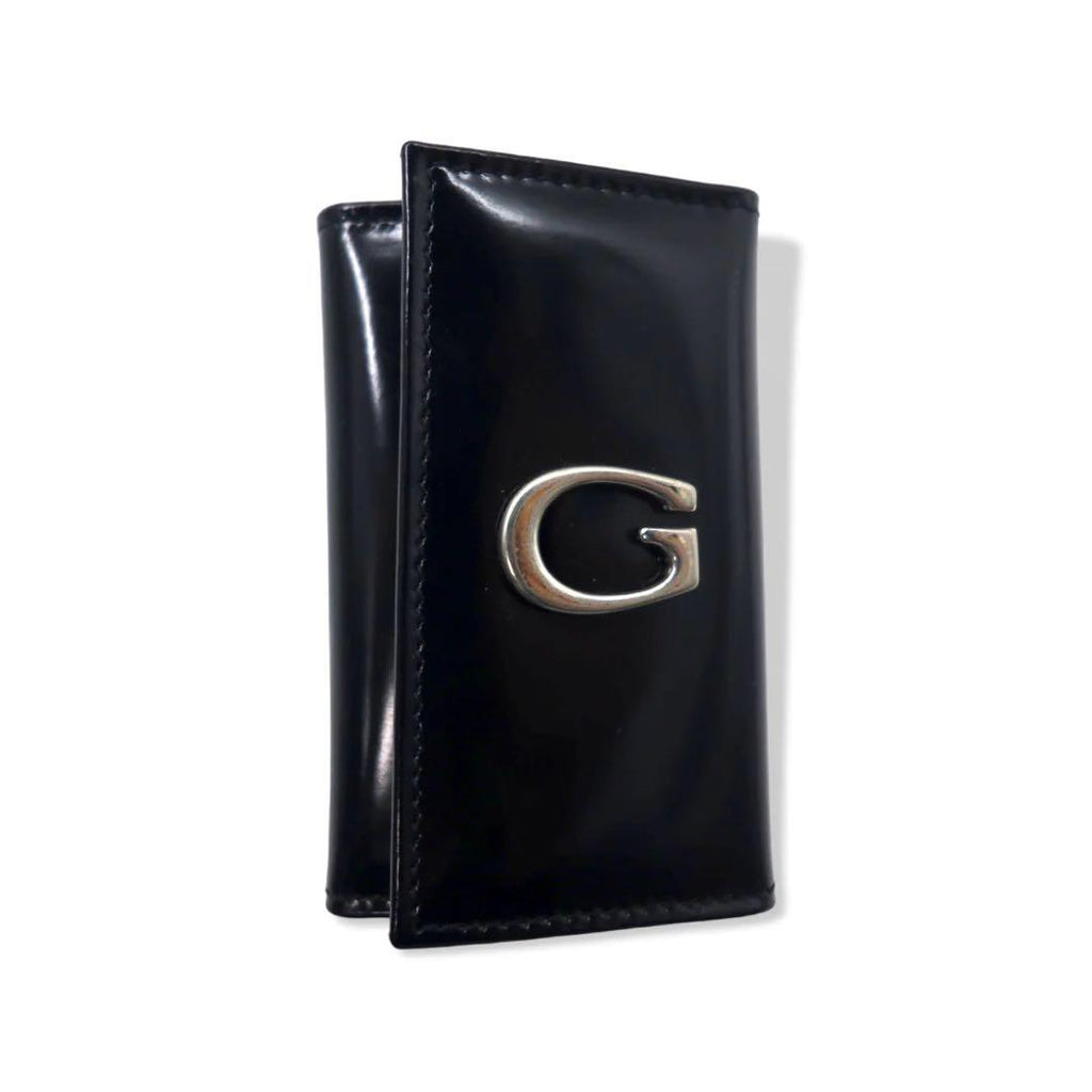 GUCCI 6 key case black enamel leather 033 000416 0808 Made in Italy