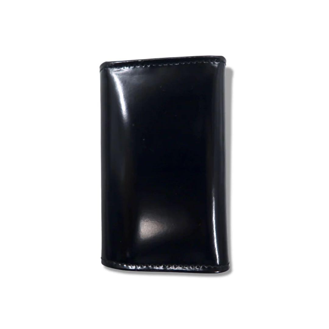 GUCCI 6 key case black enamel leather 033 000416 0808 Made in Italy