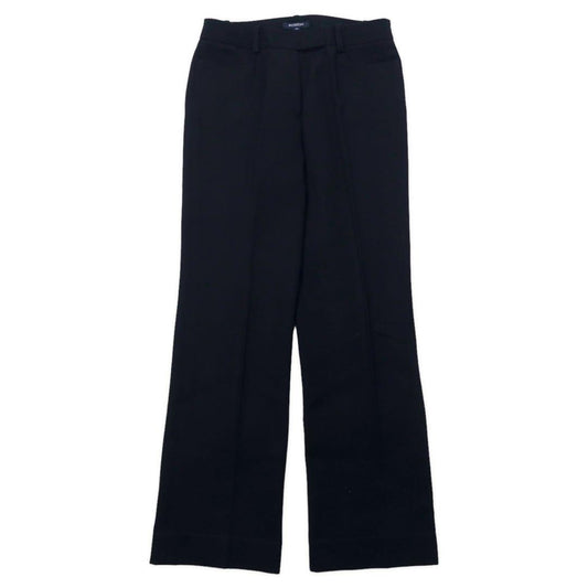 BURBERRY Boot Cut Slack Pants 38 Black Wool Center Press