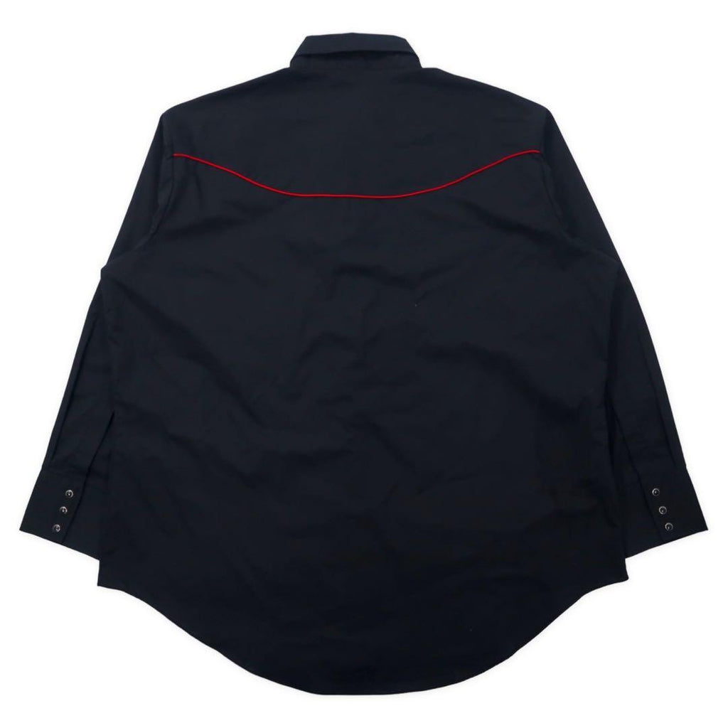 ELY CATTLEMAN 70年代 ウエスタンシャツ XXL ブラック コットン スーベニア 刺繍 デッドストック 未使用品