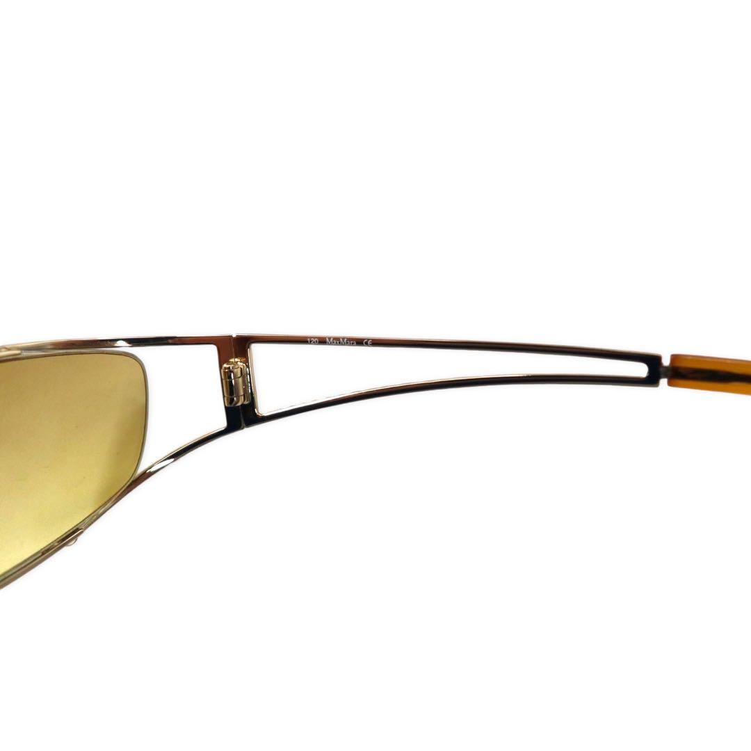 Max Mara サングラス レクタンギュラ ゴールド 120 MM 228/S M12 57-17