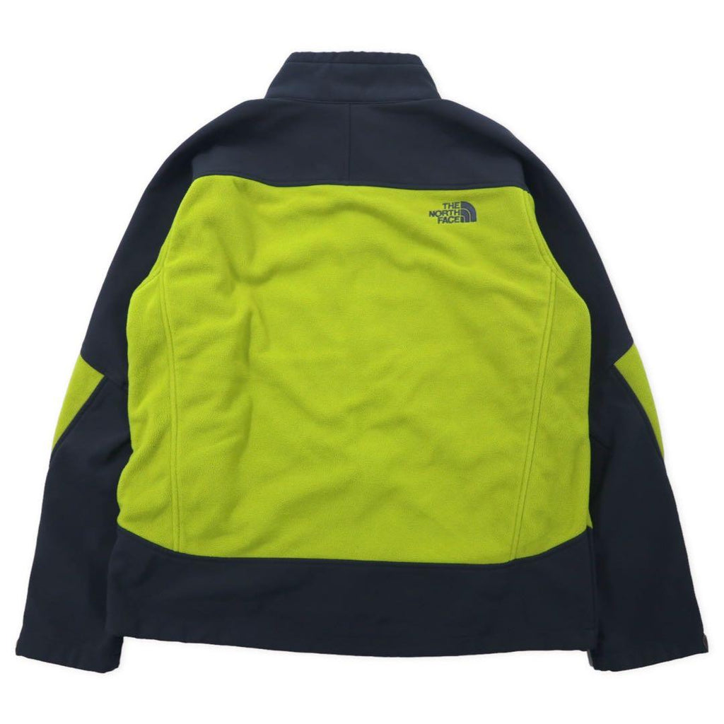 THE NORTH FACE WINDSTOPPER Fleece Jacket L Green Gray Polyester Logo Embroidery WINDSTOPPER
